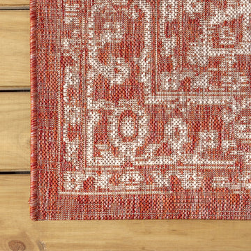 Malta Bohemian Medallion Textured Weave Indoor/outdoor Area Rug